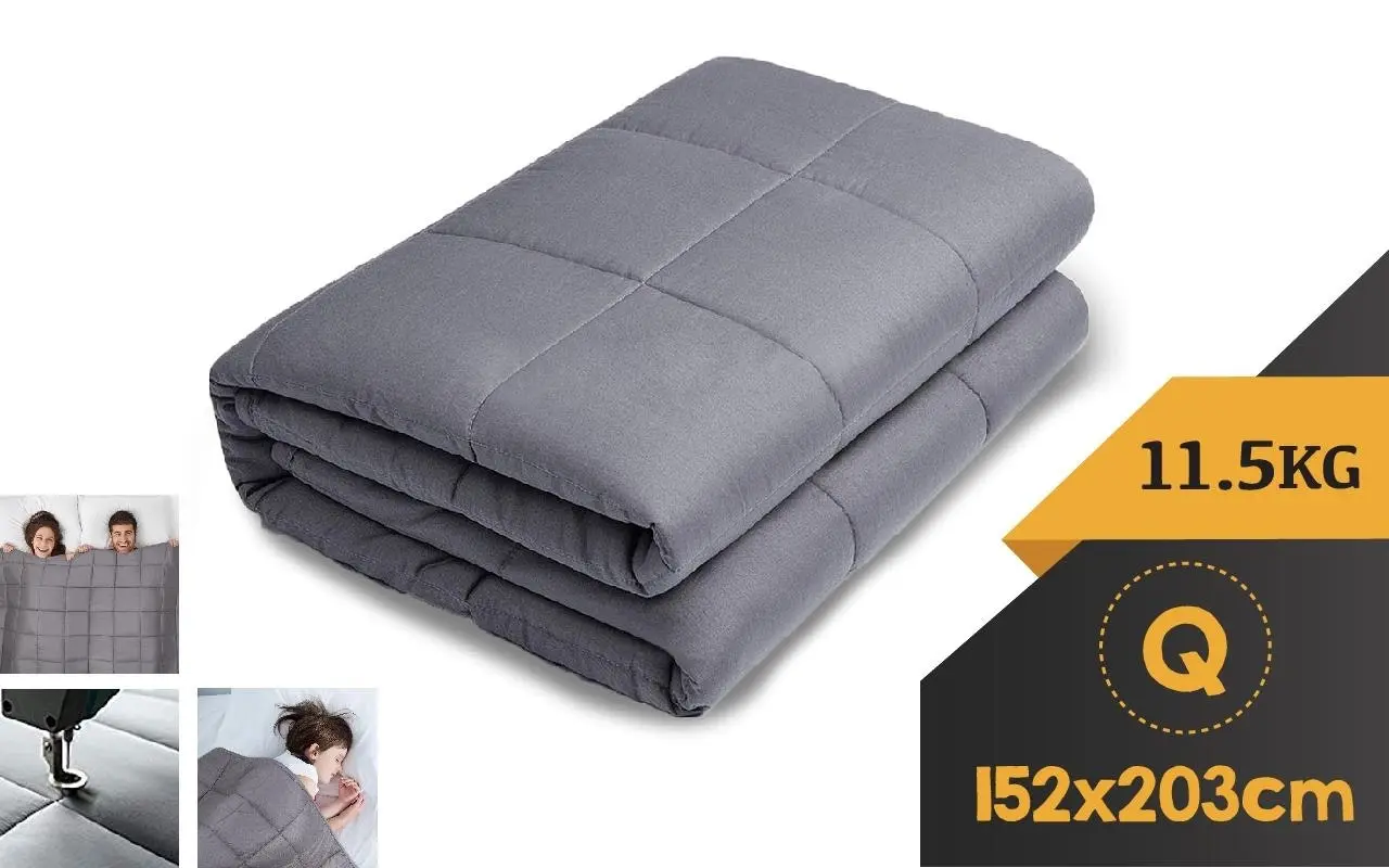 WEIGHTED BLANKET QUEEN Heavy Gravity GREY 11.5KG