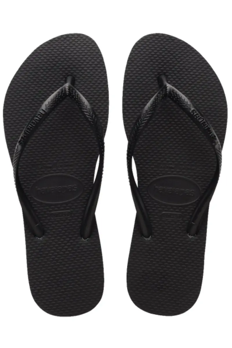 Havaianas | Womens Slim Basic Black Thongs (Black)