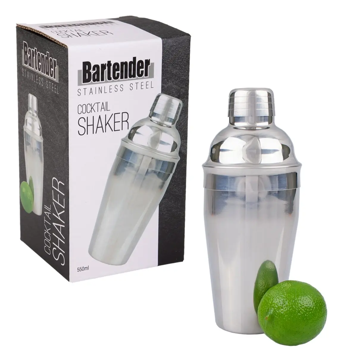 Bartender STAINLESS STEEL COCKTAIL SHAKER 550ml