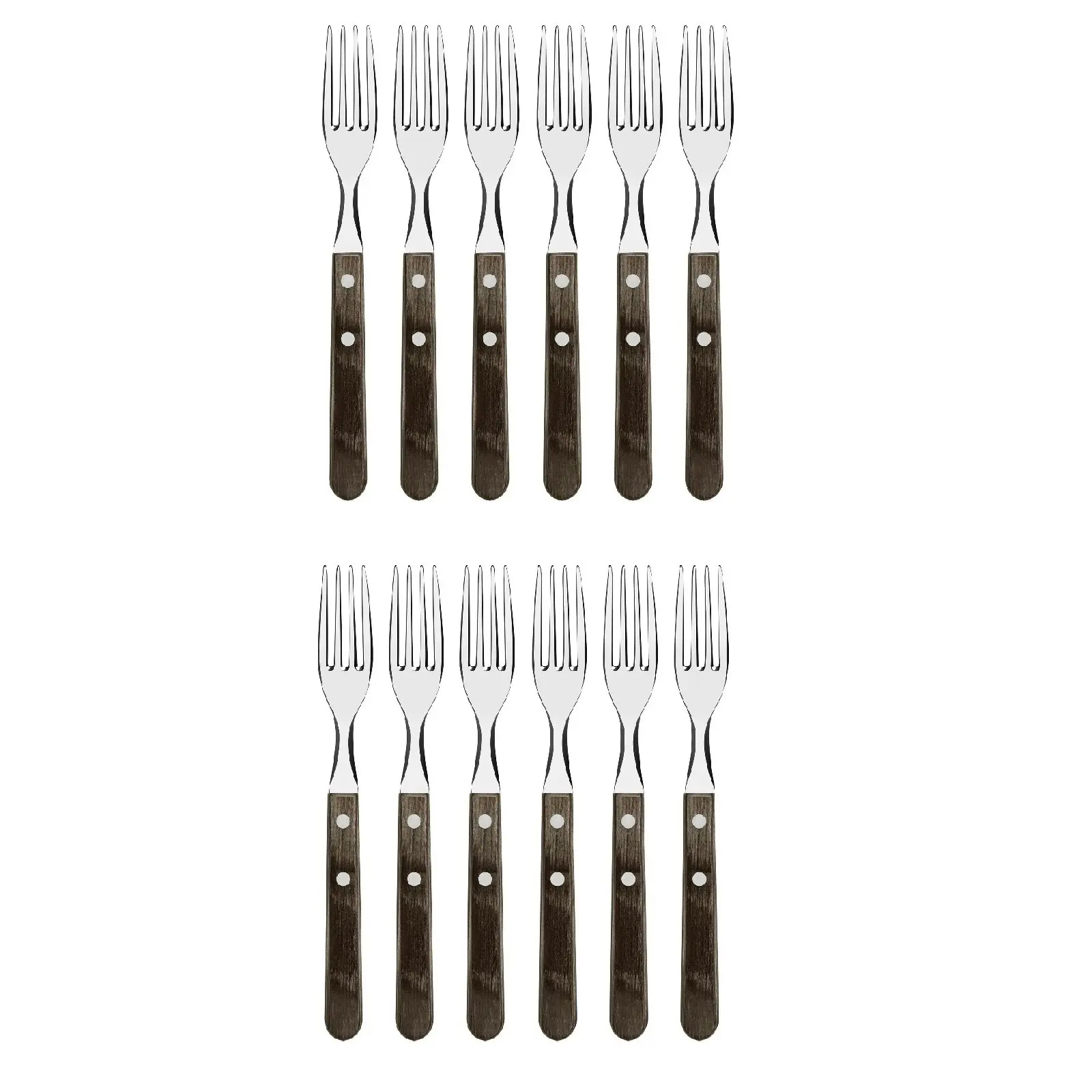 Tramontina Churrasco Jumbo Table Forks Set 12   Brown