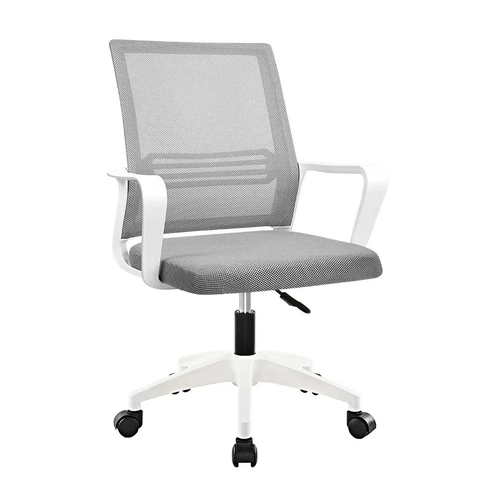 Furb Office Chair Computer Mesh Executive Chairs Study Work Lifting Seat White Light Grey