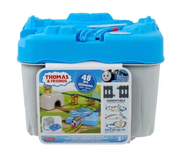 Thomas And Friends Toy Train Tracks Set, Connect Build Bucket