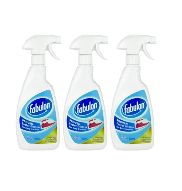 3 Pack Fabulon Starch Ironing Aid Trigger Spray 500ml