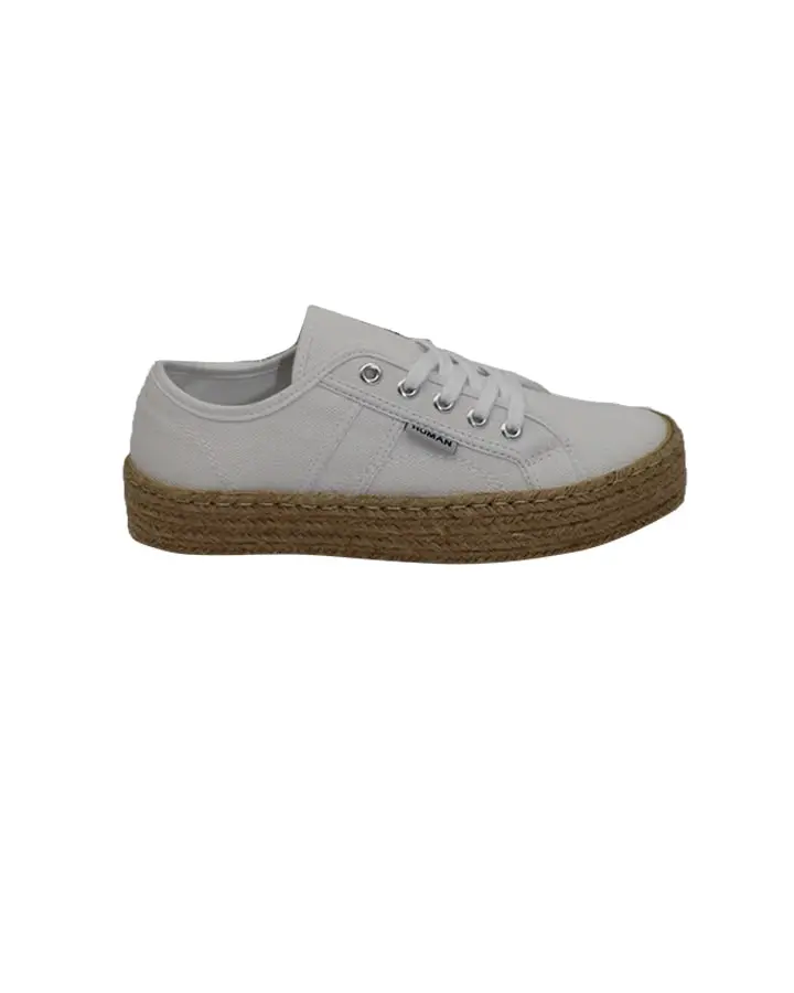 Charlotte Canvas Trainer White