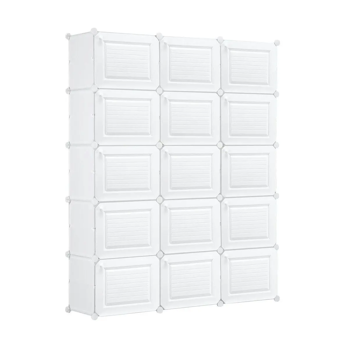 Ausway 60 Pairs Stackable Shoe Storage Box Organiser Cube DIY Shoe Cabinet Rack Shelf 30 Tier White