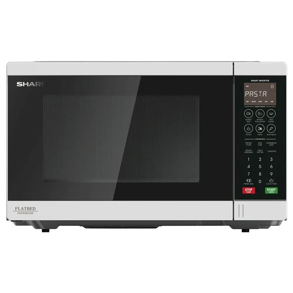 Sharp SM327FHW 32L Inverter Microwave Oven 1200W Flatbed Kitchen/Food Black