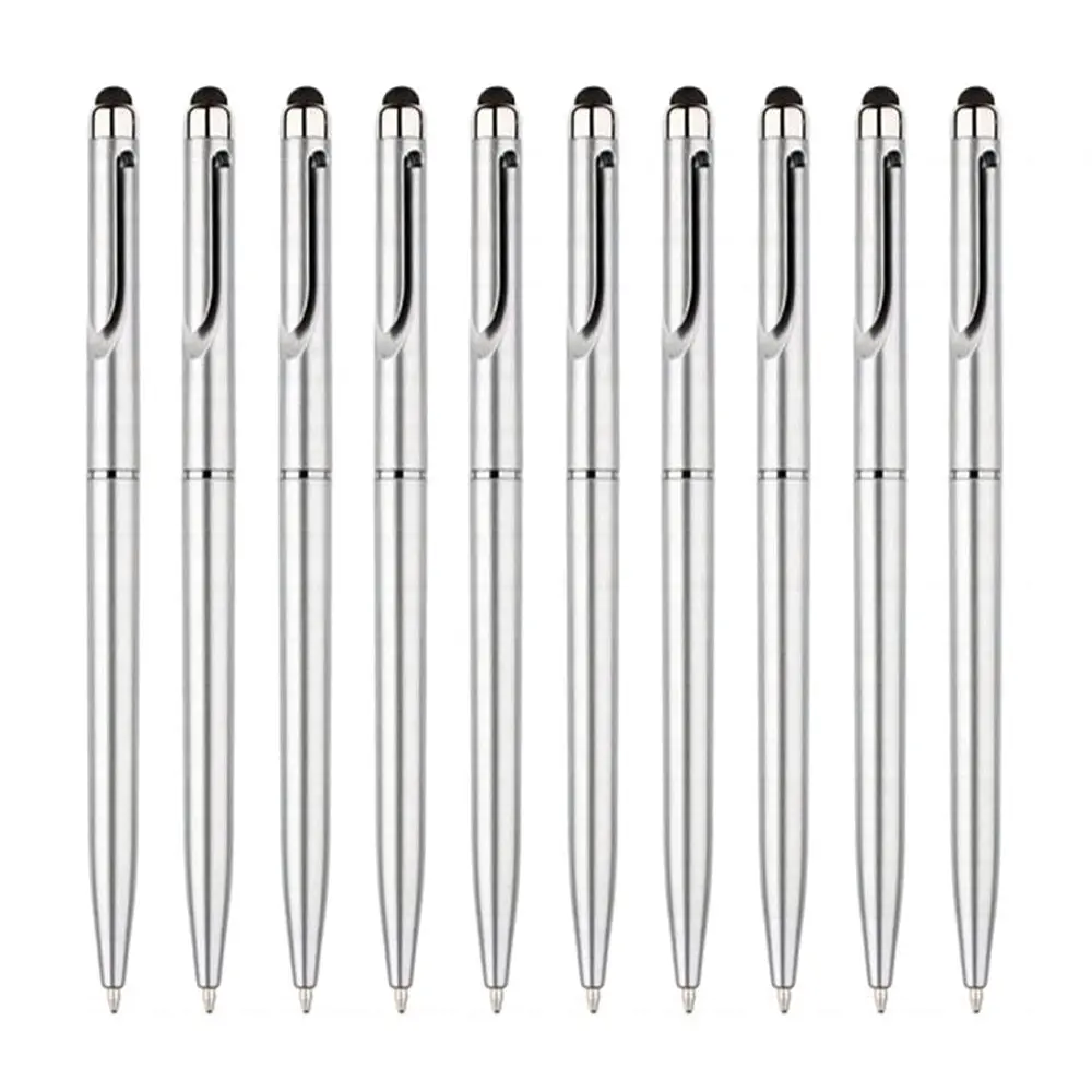 10x Precision 2 In 1 Captive Touch Screen Tablet/Phone Sylus & Ink Pen Silver