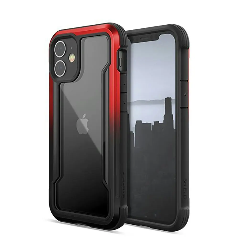 X-Doria Raptic Shield Protective Case/Cover For Apple iPhone 12 Mini Black/Red