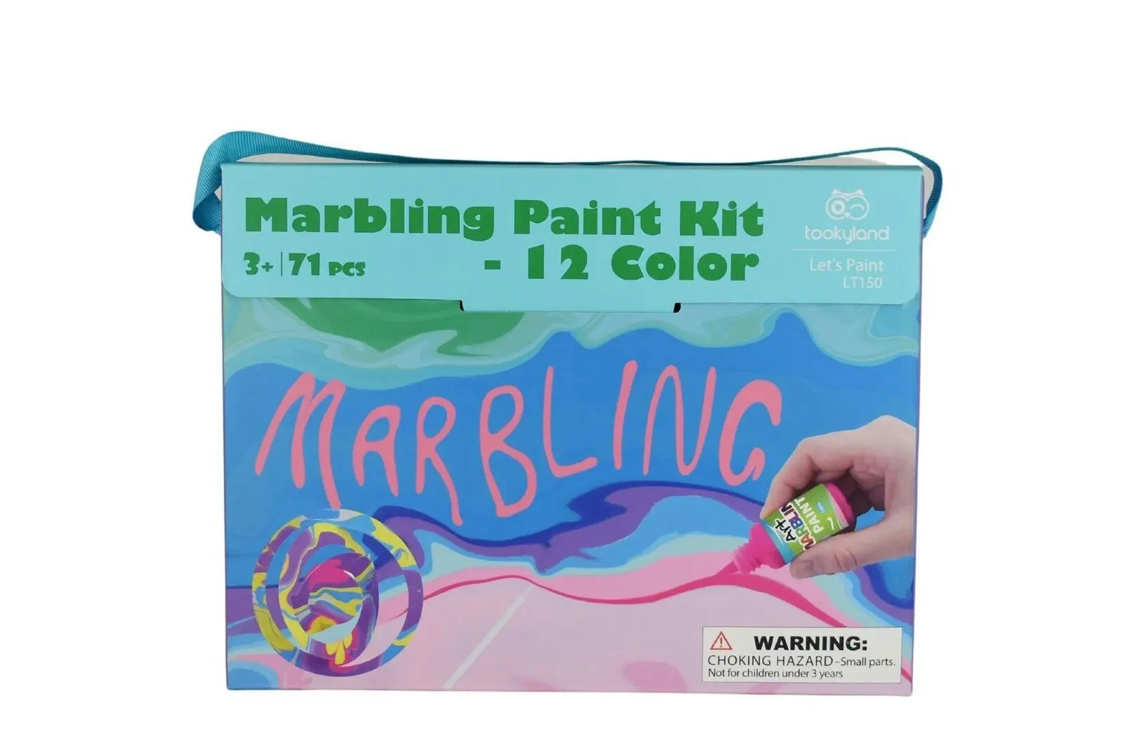 71pc Tookyland 12-Colour Marbling Paint Kit Art/Craft Activity Kids Play Toy 3+