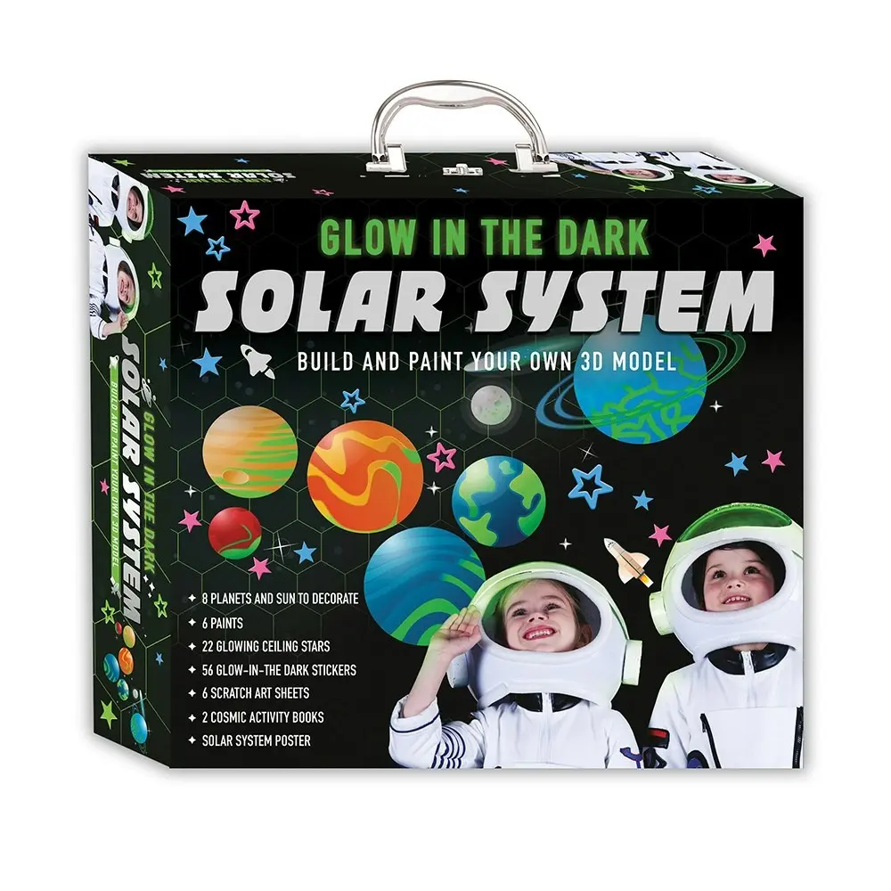 Bookoli Glow in the Dark Solar System Deluxe Gift Box Craft Activity Kit