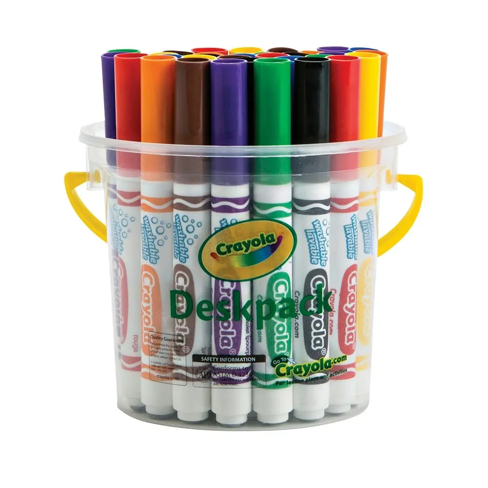 32pc Crayola Kids/Childrens Creative Art Classic Washable Marker Deskpack 36m+