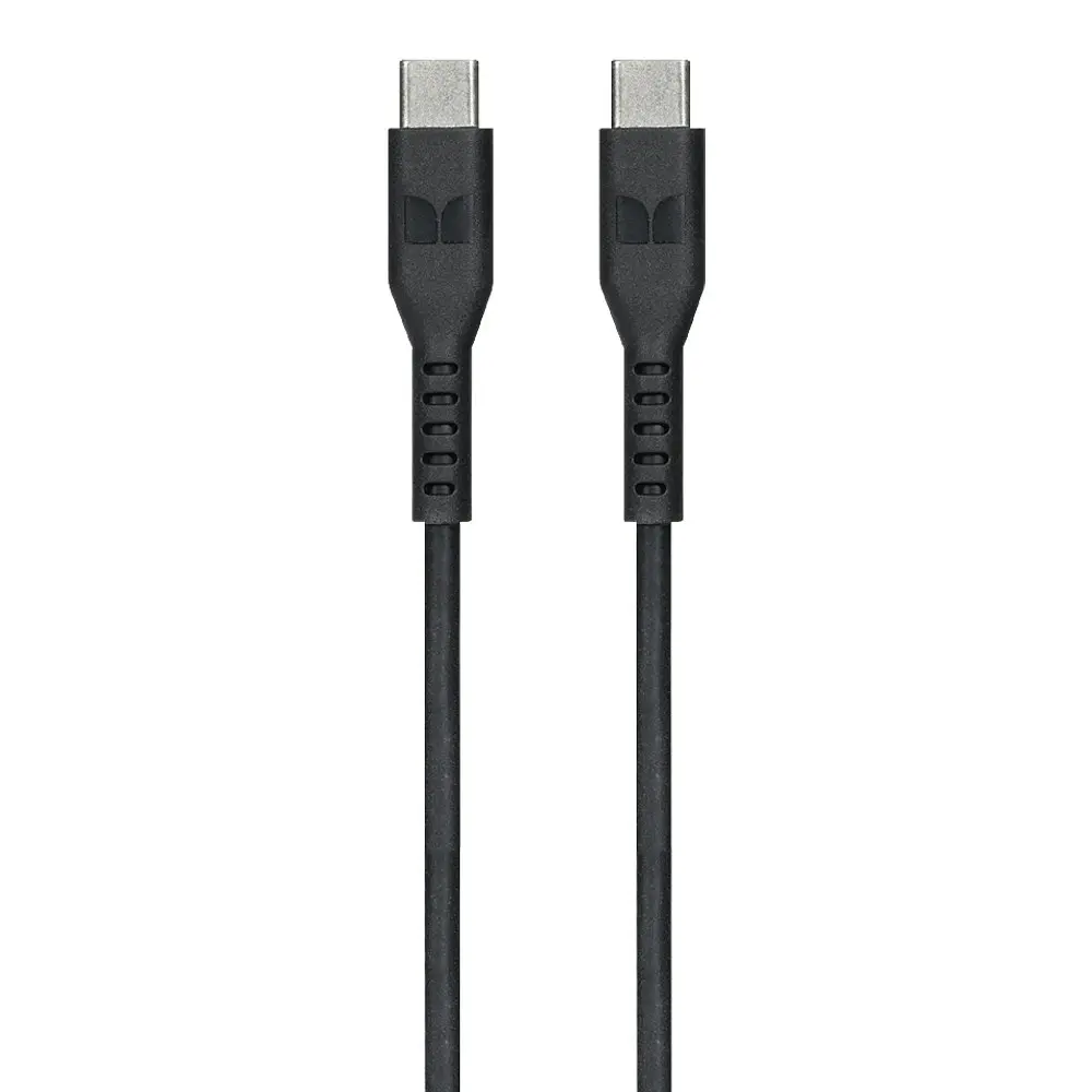 Monster TPE 2M USB-C to USB-C Android Phone Charging/Sync Power/Data Cable Black