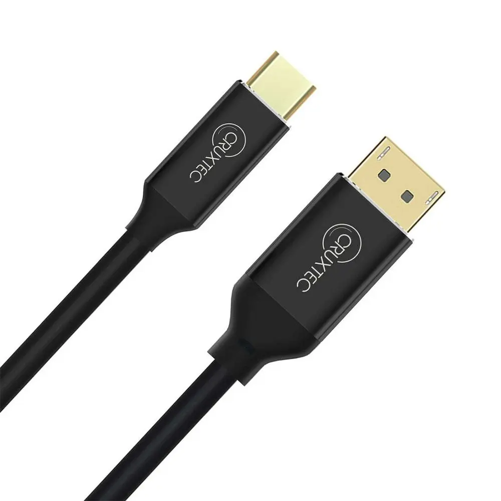 Cruxtec 4K/120Hz USB-Type C Male to Displayport V1.4 Male 3m Cable 8K/60Hz Black