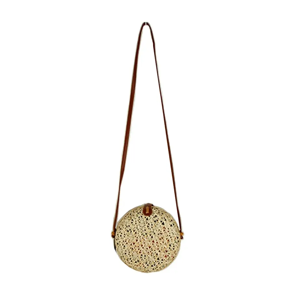 Maine & Crawford Denise 20x6cm Women's Shoulder Sling Bag Round Bamboo Natural