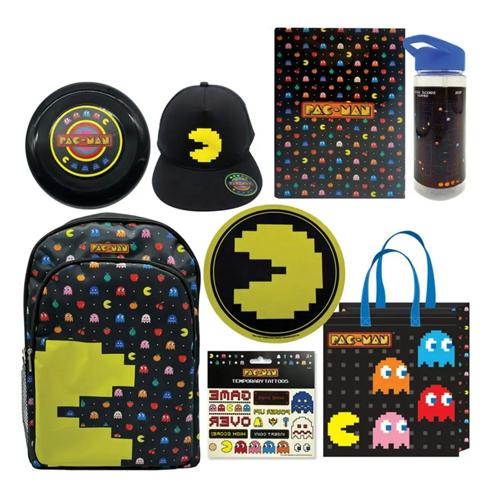 Pacman Showbag 22 w/ Backpack/Mouse Pad/Cap/Drink Bottle/Notebook/Flying Disk