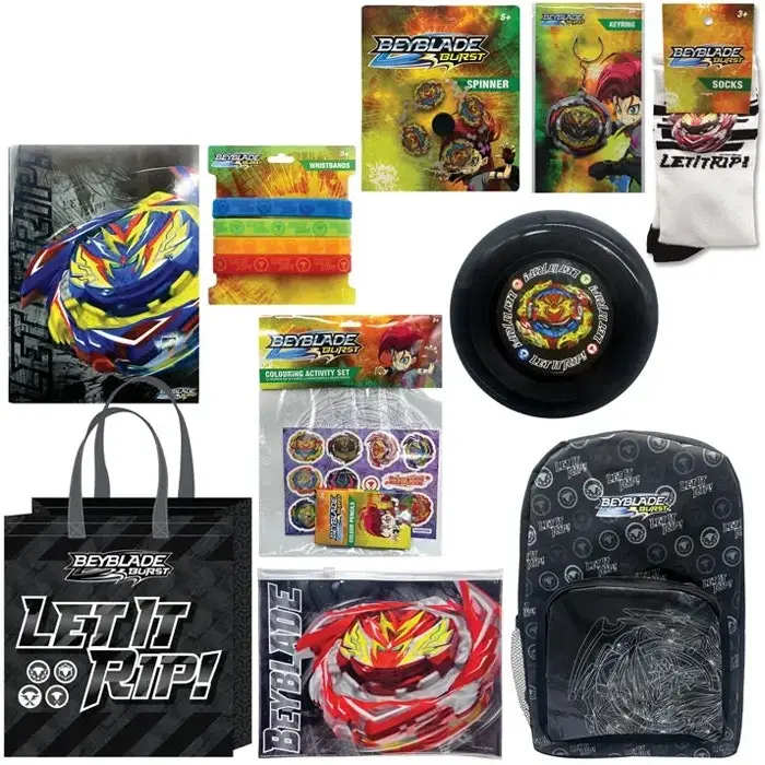 Beyblade Showbag 22 w/Backpack/Wristband/Stickers/Socks/Keyring/Poster/Book