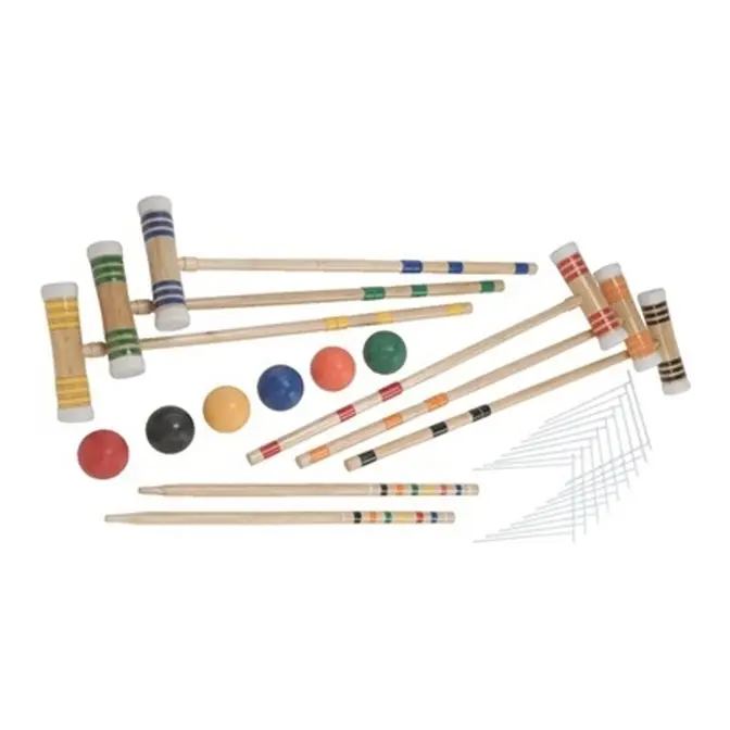 Regent Premier 6-Player Croquet Set w/ Mallets/Balls Fun Outdoor Family Game