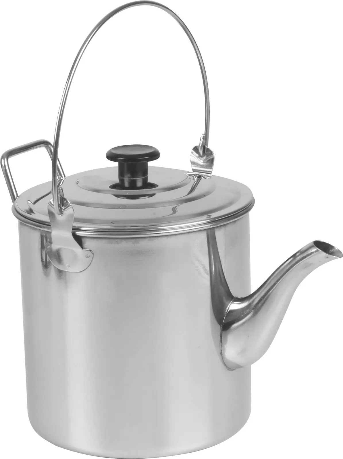 Wildtrak 1800ml Stainless Steel Billy Teapot Camping Water Boiler Container SLV