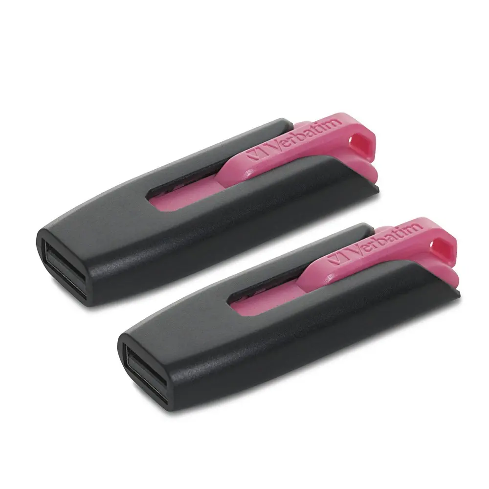 2PK Verbatim Store'n'Go V3 USB 3.0 Stick Flash Drive 16GB For Laptop/PC Hot Pink