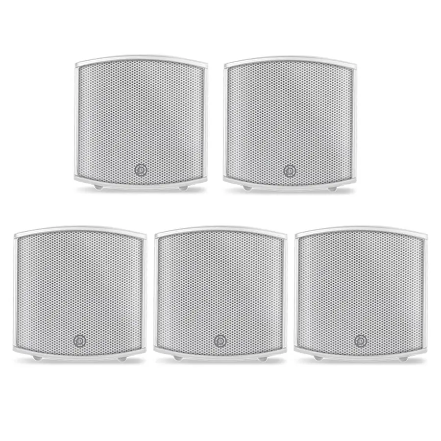 5x Pure Acoustics 100W Audio Satellite Speaker Wall Mountable w/Bracket White