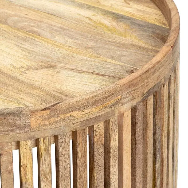 Willow & Silk Wooden 75x46cm Round Tropea Coffee/Side Table