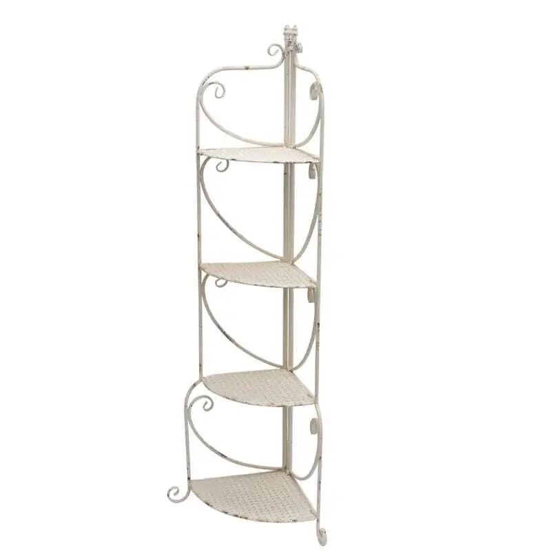 Willow & Silk Metal 132cm 4-Shelf Plant/Flowers Corner Shelf/Organiser