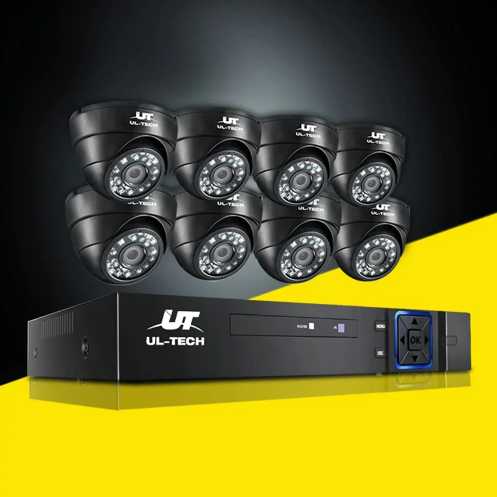 UL-tech CCTV Camera Security System 8CH DVR 8 Dome Cameras 1080P Outdoor Home