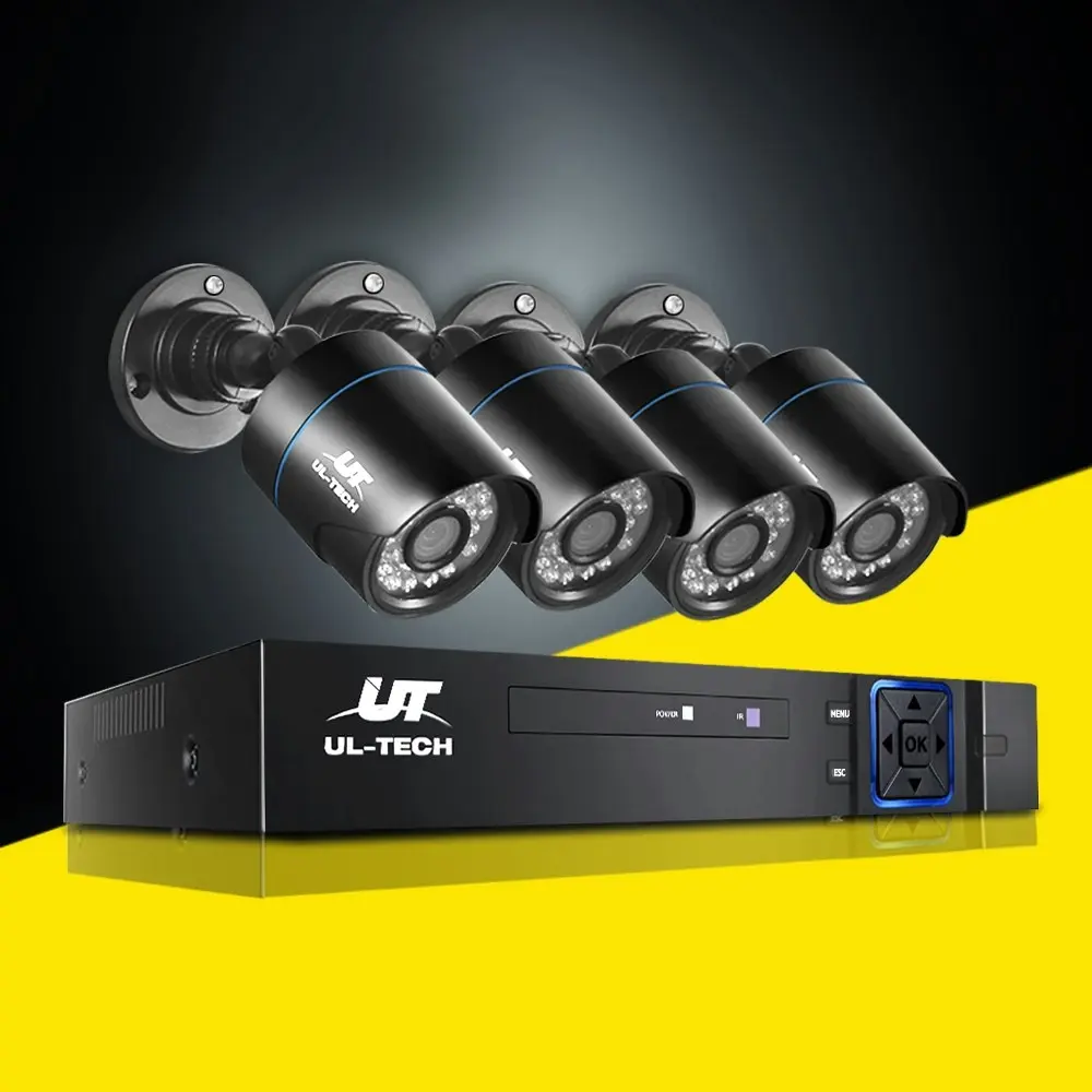 UL-tech CCTV Security System 4CH DVR 4 Cameras 1080p