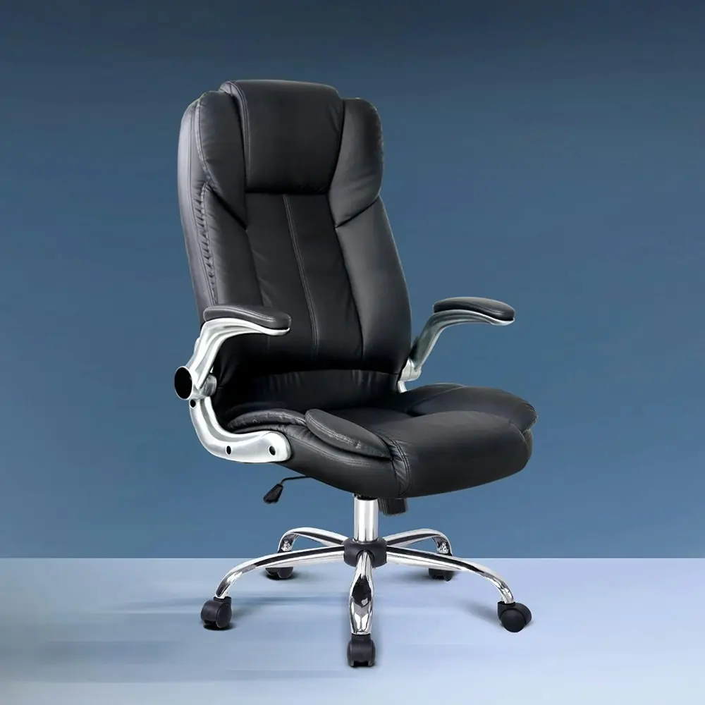 Artiss Executive Office Chair Leather Tilt Black