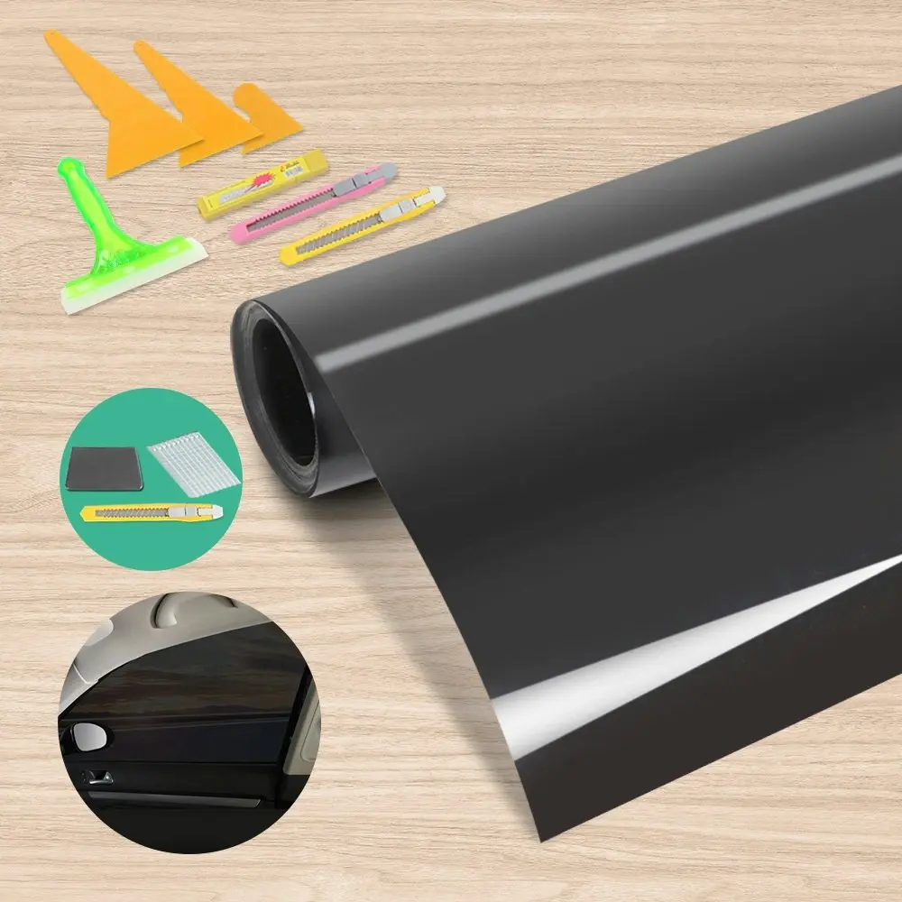 Giantz Window Tint Film Black Roll 5% VLT Home 76cm X 7m Tinting Tools Kit