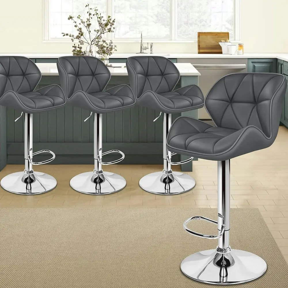 Alfordson Bar Stools Set of 4 Grey