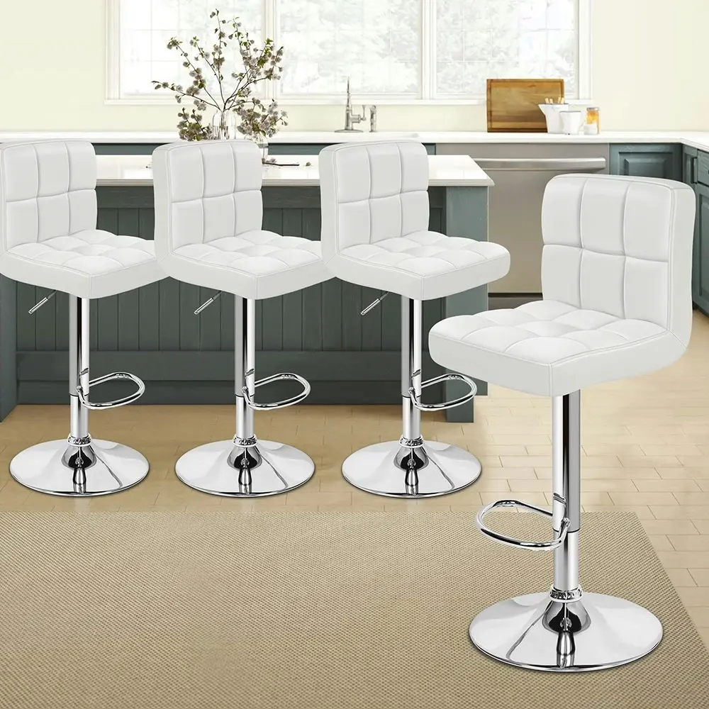 Alfordson Bar Stools L Shape White Ralph x4