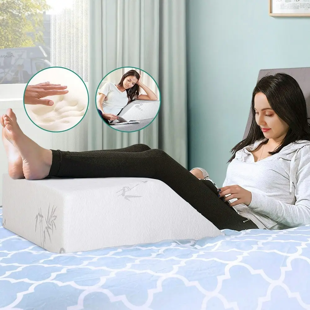 Starry Eucalypt Memory Foam Leg Elevation Pillow Wedge Back Rest Support