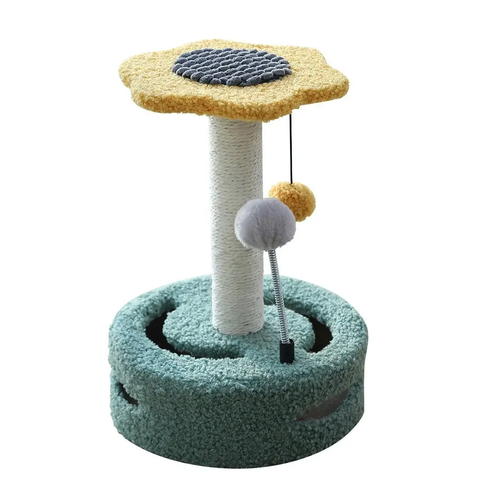 Furbulous Daisy Cat Scratching Post with 2 Bobs and Play Compartment