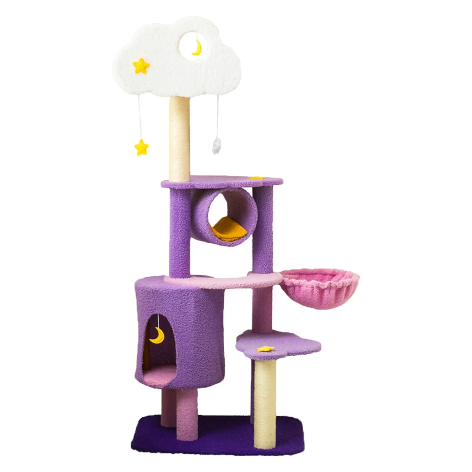 Furbulous 1.5m Cat Tree Scratching Post and Adventure Cat Tower - Star and Moon