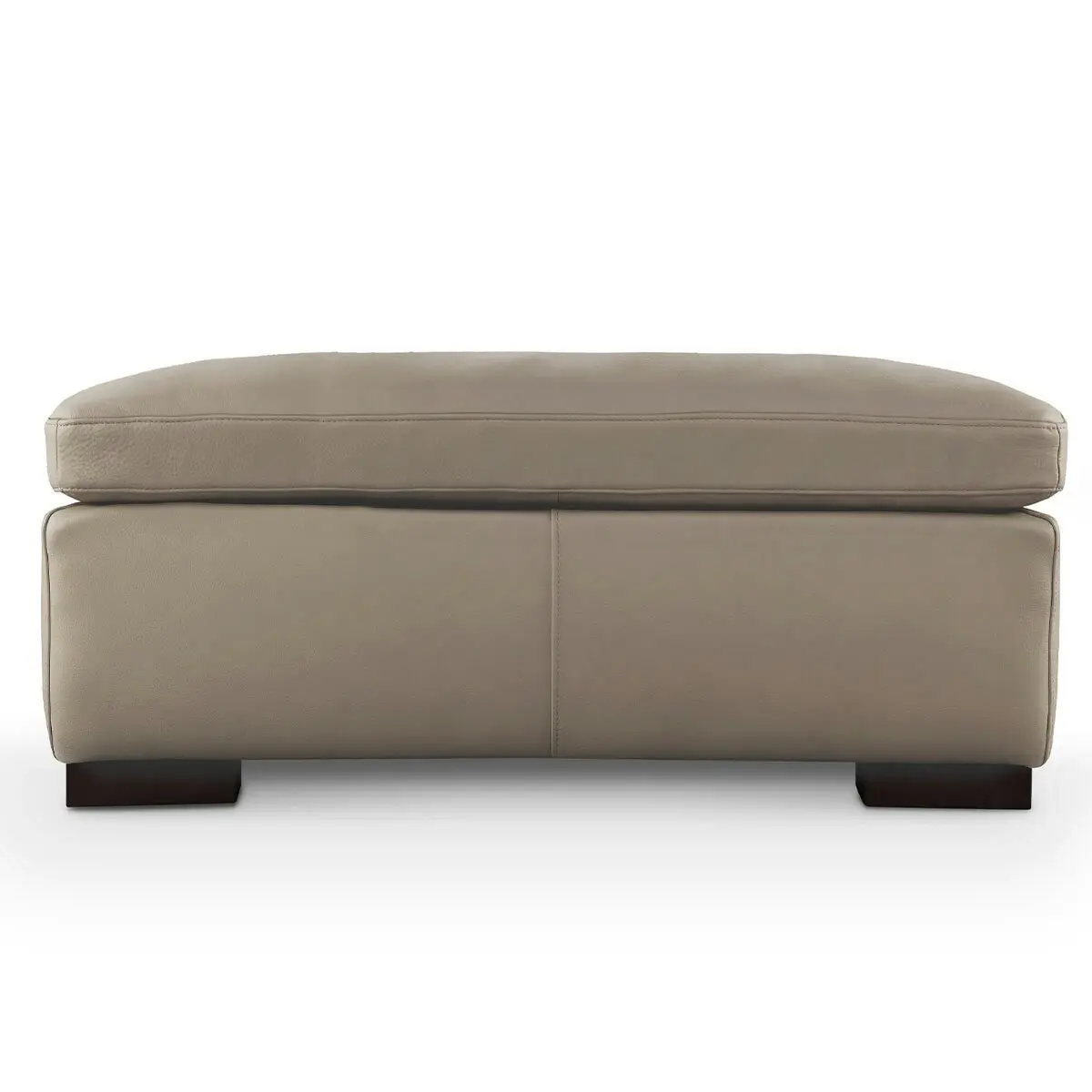 Kalona Genoa Leather Ottoman Taupe