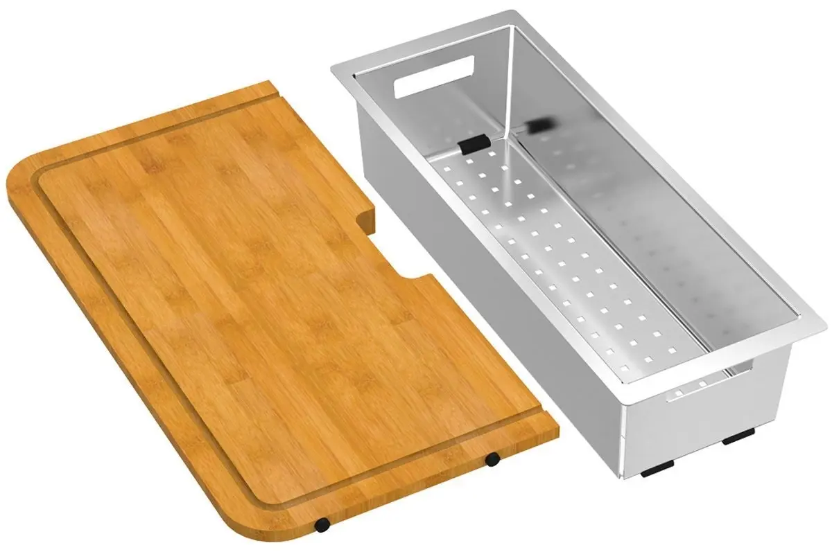 Abey Bamboo Cutting Board and Colander Set