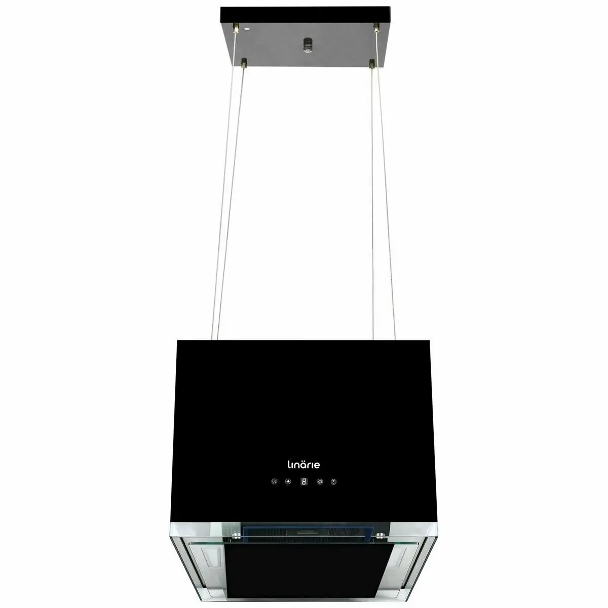 Linarie 50cm Island Rangehood Black