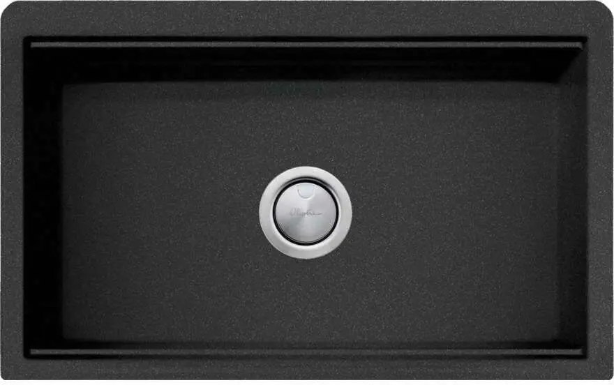 Oliveri Santorini Farmhouse Undermount Sink Black ST-BL1584U