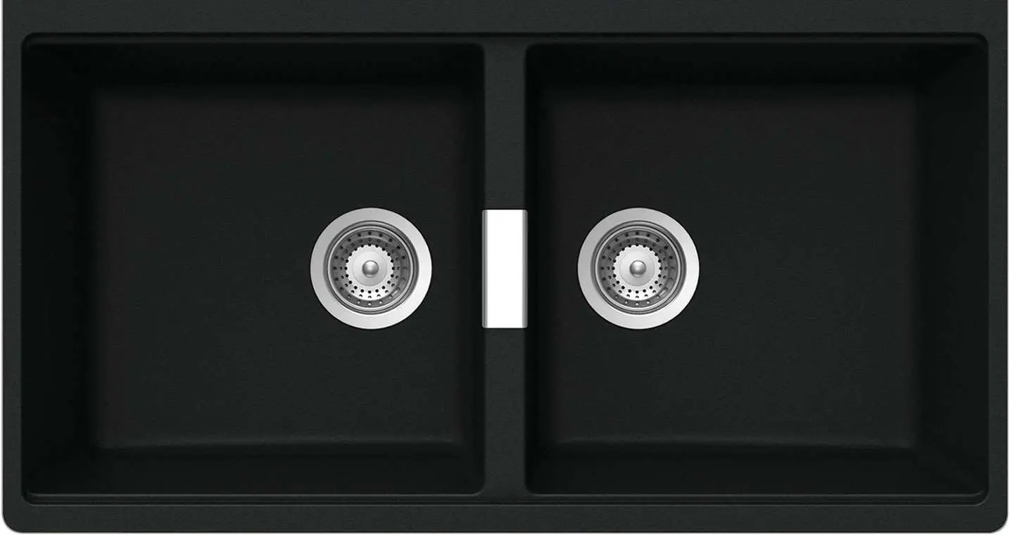 Abey Horizont Schock Magma Double Bowl Undermount Granite Sink N200UB