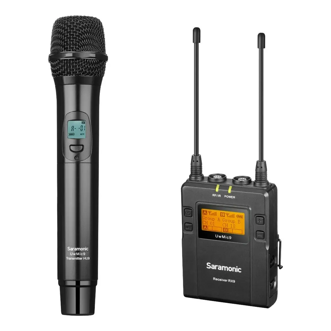 Saramonic UWMIC 9 RX9+HU9 UHF Camera-Mount Wireless Cardioid Handheld Mic System (Global)