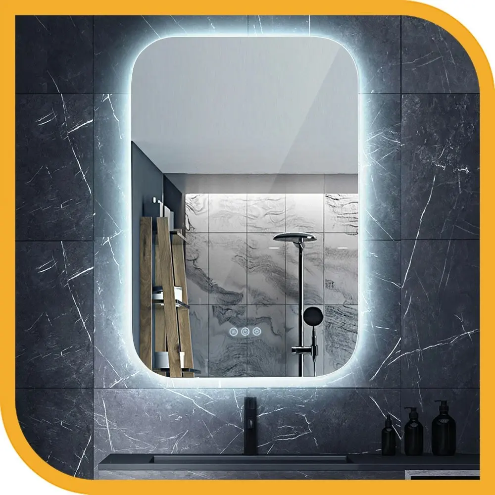 Simplus Smart Bathroom Mirror Vanity LED Light Wall Mirrors Anti-Fog 50x75cm