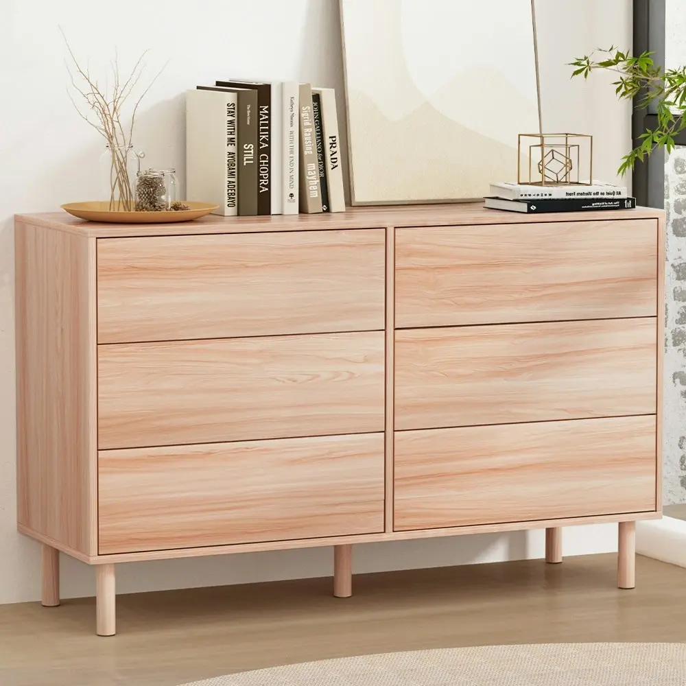 Artiss 6 Chest of Drawers Tallboy Cabinet - ALVA Pine