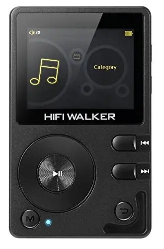 HIFI WALKER H2 High Resolution Lossless Bluetooth FLAC WAV Digital Audio Player Portable with 16GB microsd Card and HD Audio Earphone