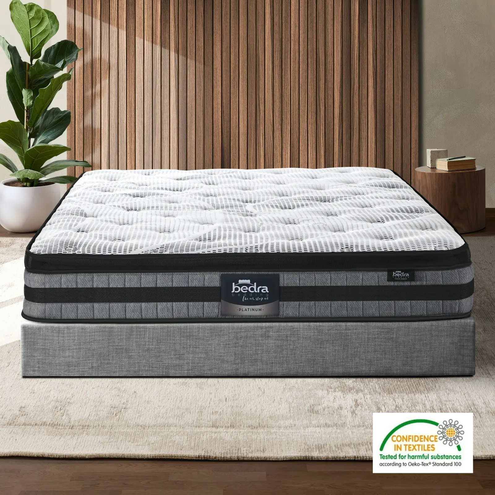 Bedra Double Mattress Cool Gel Foam Bonnell Spring Luxury Pillow Top Bed 22cm