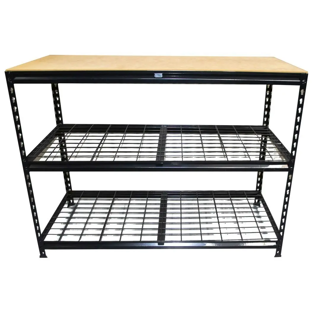 Heavy Duty Workbench with Wire Shelves