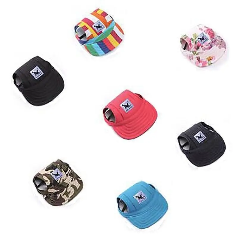 Dog Baseball Cap Outdoor Pet Sun Hat Summer Canvas Visor Puppy L