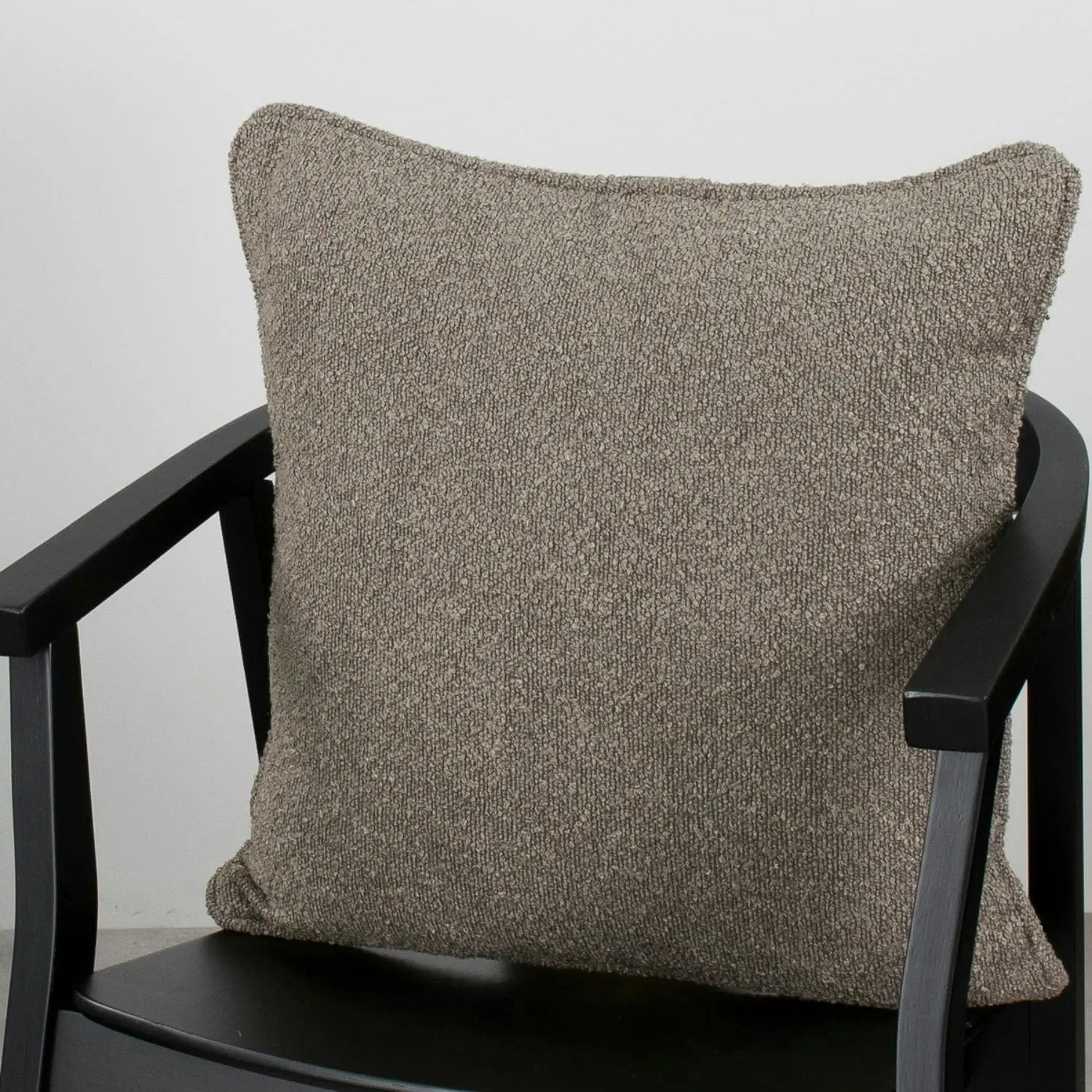 Boucle Square Cushion - Chocolate