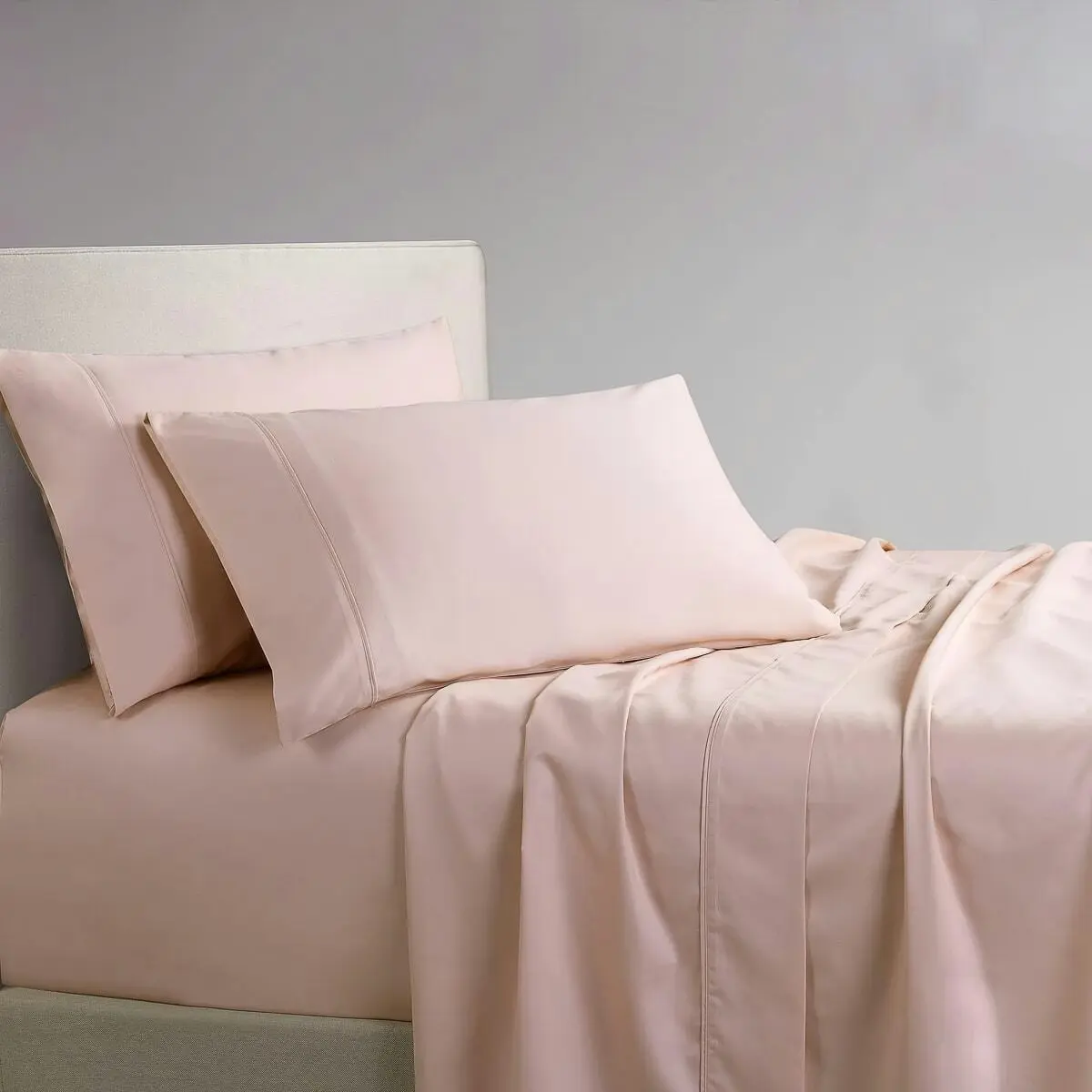 1000TC Cotton Rich Sheet Set Pink Double