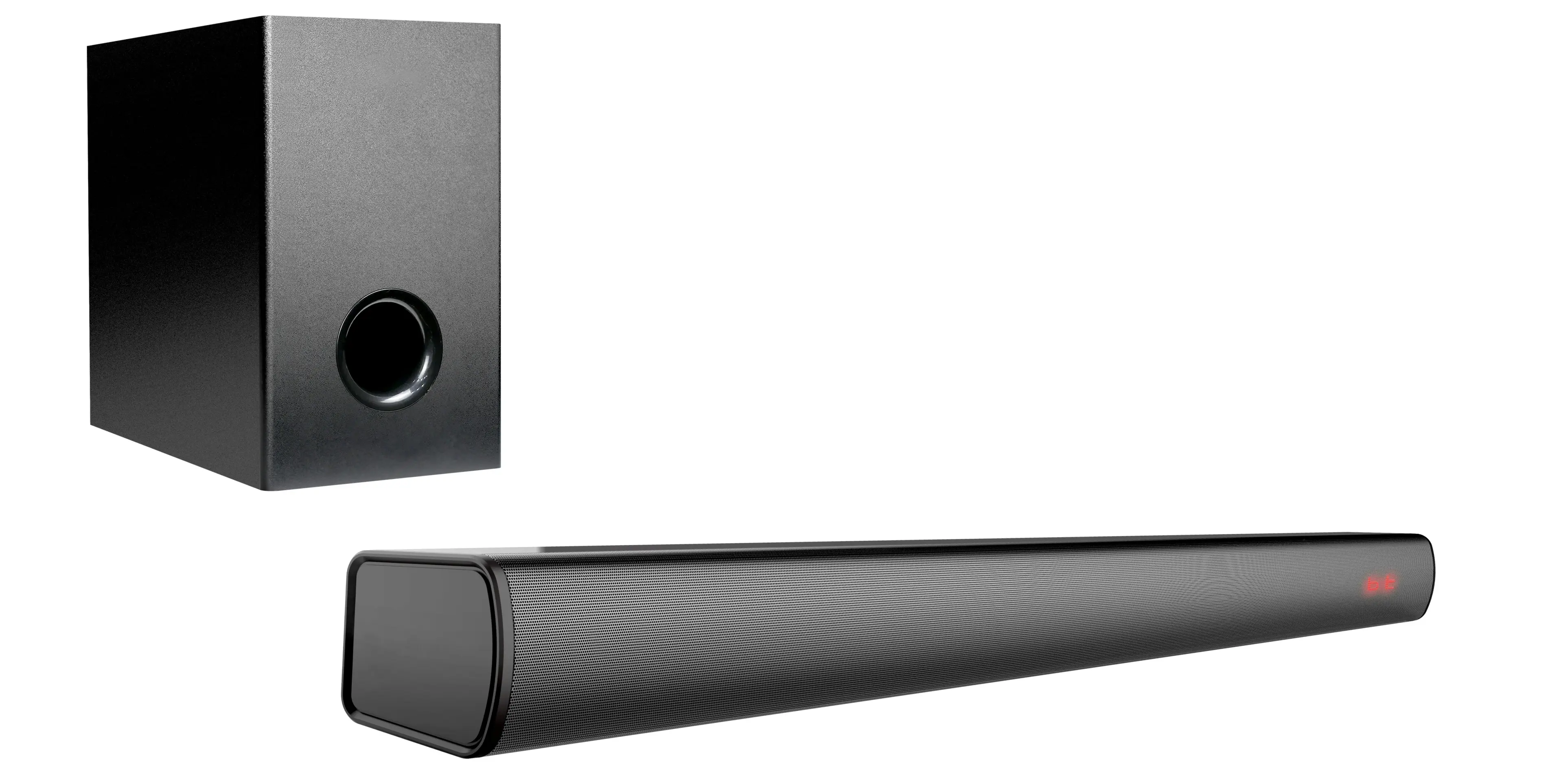 Laser 2.1 Channel Soundbar with Bluetooth & Wired Subwoofer - Home Cinema Audio